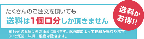 送料は1個口しかいただきません